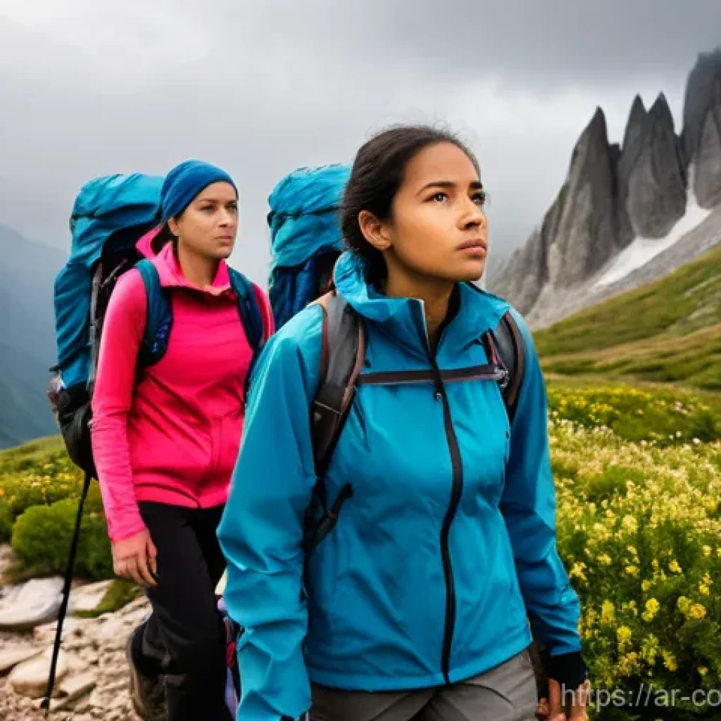 야외 학습의 효과적인 커뮤니케이션 전략 - **Prompt 1: Navigating Nature's Challenges Through Non-Verbal Communication**
"A diverse group o...