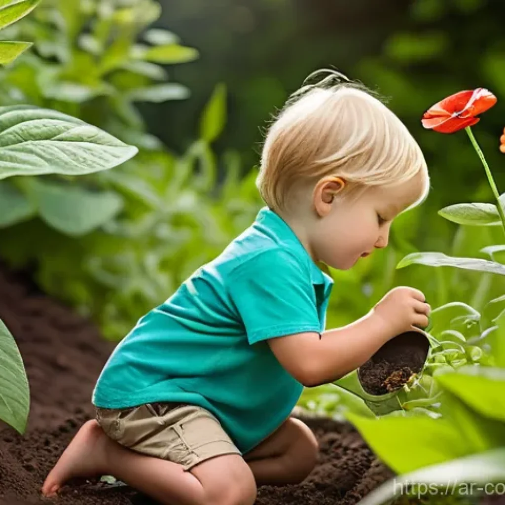 야외 과학 교육의 중요성 - **Prompt 1: Outdoor Sensory Exploration**
"A group of diverse children, aged 6-10, are joyfully ...